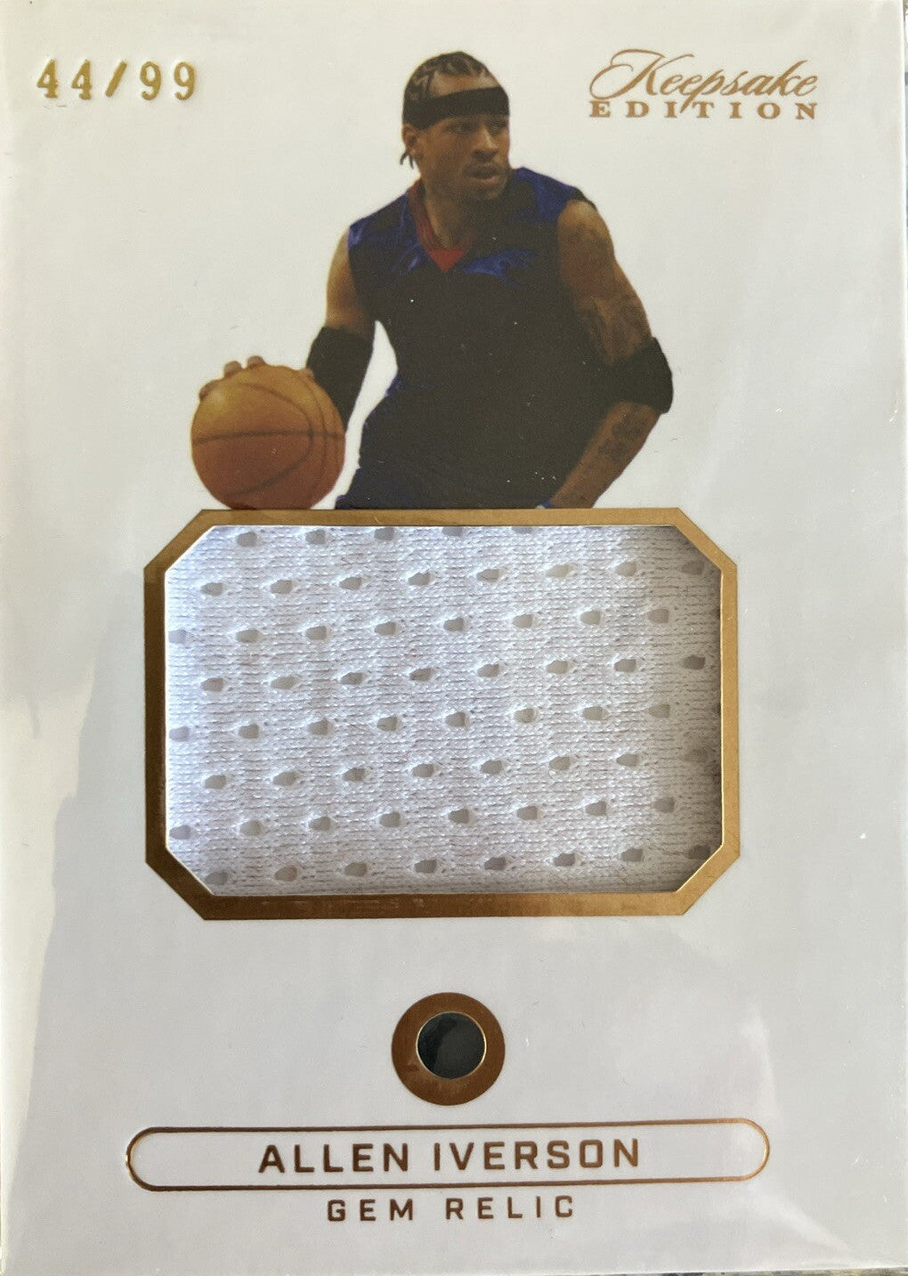 Allen Iverson Gem Patch Card. Super Break Keepsakeedition