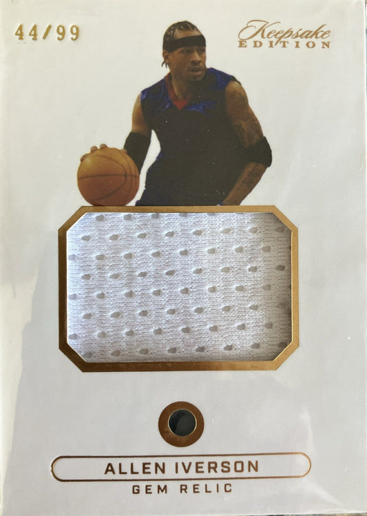 Allen Iverson Gem Patch Card. Super Break Keepsakeedition