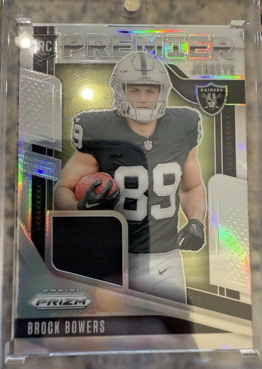 2024 Panini Prizm - Premier Jerseys Brock Bowers #PJ-BBS (MEM, RC)
