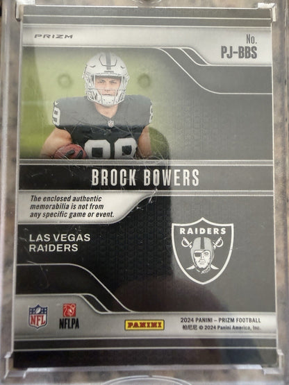 2024 Prizm Premier Jerseys RC  Brock Bowers Silver prizm #PJ-BBS Raiders NFL