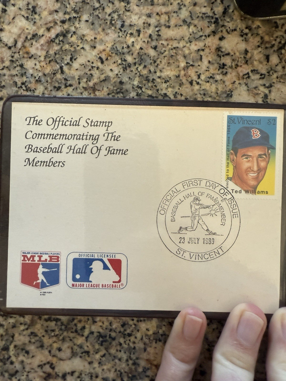 HALL OF FAME MEMBER BASEBALL LEGENDS GOLD STAMP & 1ST DAY COVER TED WILLIAMS