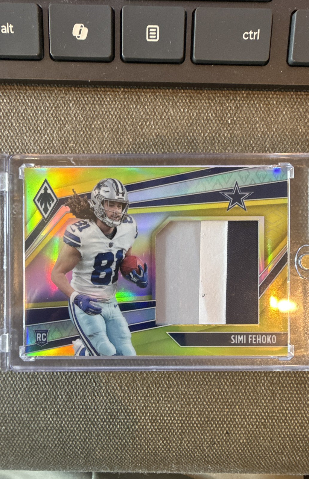 2021 Panini Phoenix - Rookie Jumbo Memorabilia Simi Fehoko #RJM-SFE Prime Yellow