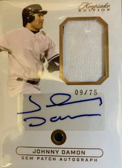 Johnny Damon Gem Patch Auto /75