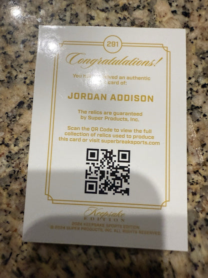 2024 Keepsake Multi Sport Edition - Gem Patch Jordan Addison #/99