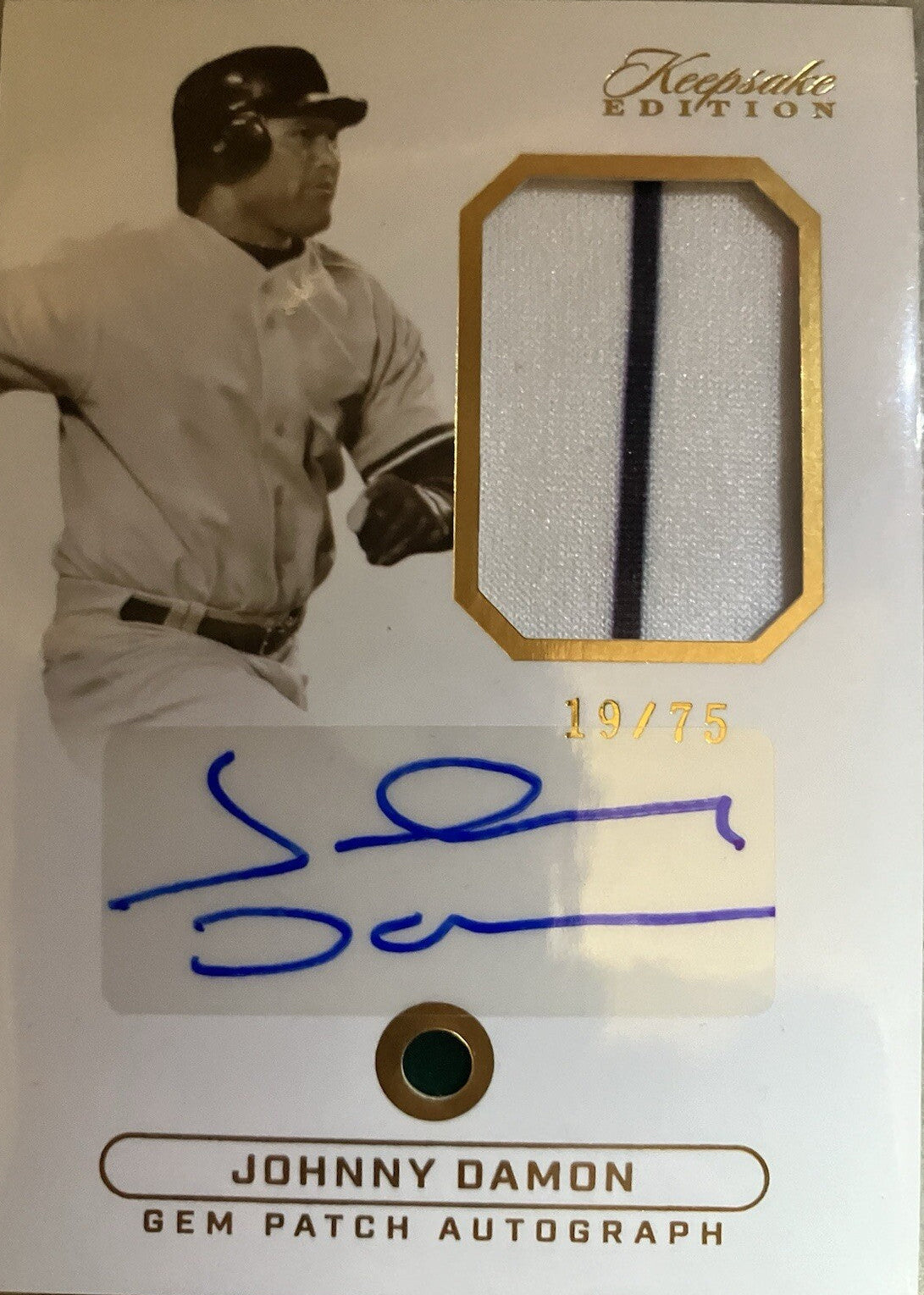 Johnny Damon Gem Patch Auto /75