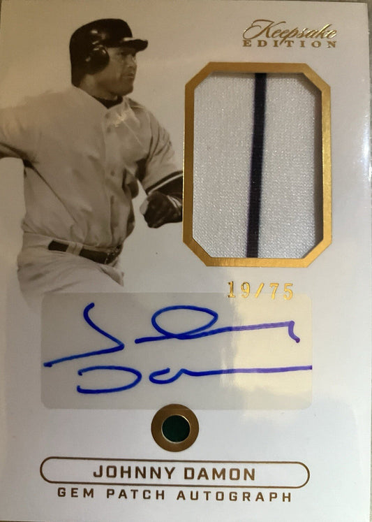 Johnny Damon Gem Patch Auto /75
