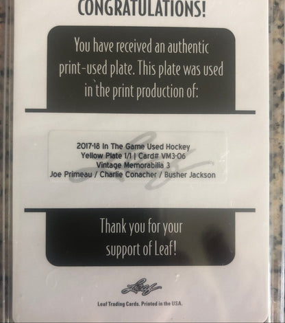 Primeau, conacher, jackson printing plat