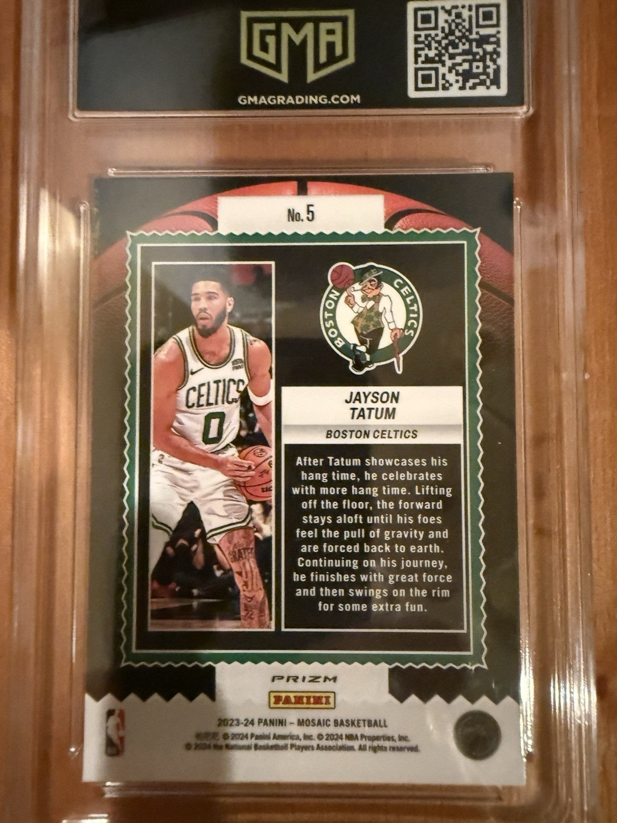 2023-24 Panini Mosaic #5 Jayson Tatum Jam Masters Mosaic Green