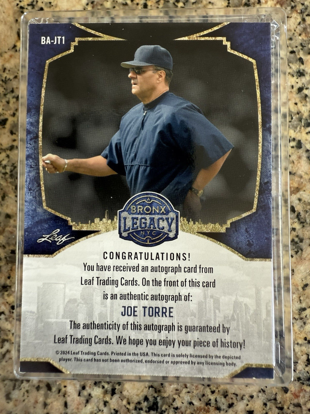 2024 Leaf A Bronx Legacy - Base Autographs Spectrum Red #BA-JT1 Joe Torre /5