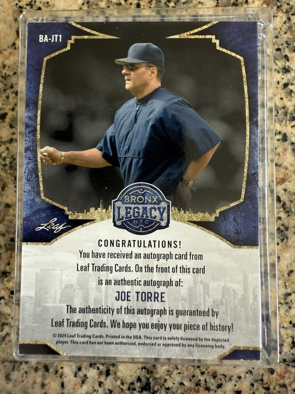 2024 Leaf A Bronx Legacy - Base Autographs Spectrum Red #BA-JT1 Joe Torre /5