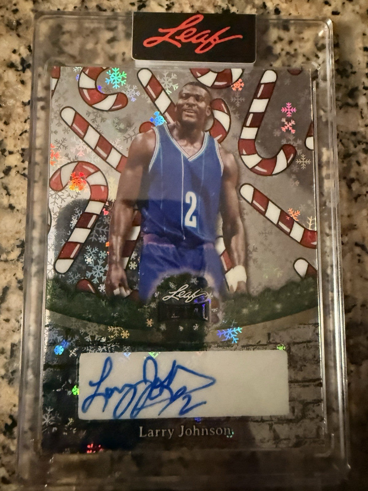 2025 Leaf Happy Holidays Larry Johnson Auto  Candy Canes Autograph /15