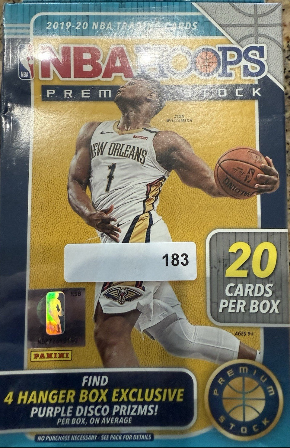 Panini NBA Hoops Premium Stock 2019-20 Hanger Box (Purple Disco Prizms, 20...