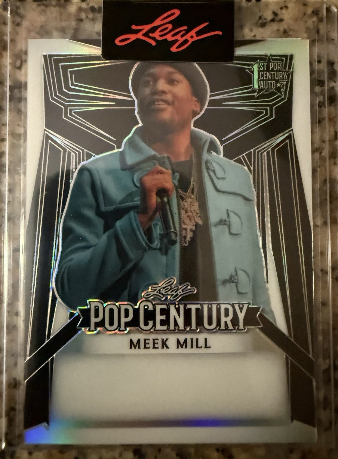 Meek Mill 2024 Leaf Pop Century 1st Pop Century Auto 1/1 Blue Unsigned Proof