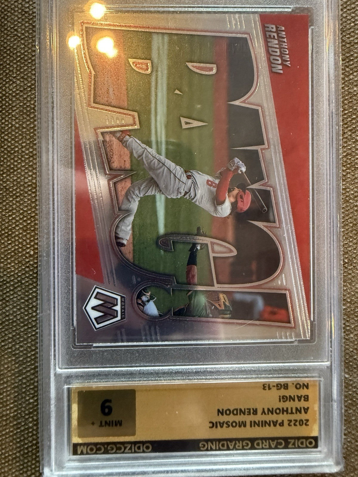 2022 Panini Mosaic #BG-13 Anthony Rendon Bang! Los Angeles Angels
