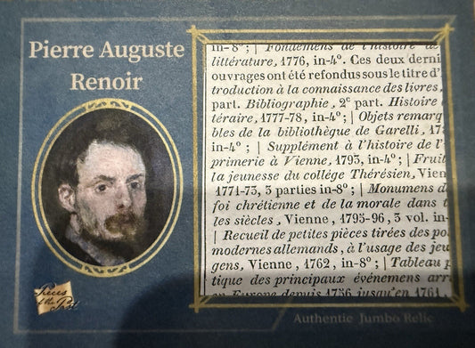 2025 Pieces of the Past Art and Music Jumbo Relic Pierre Auguste Renoir #247