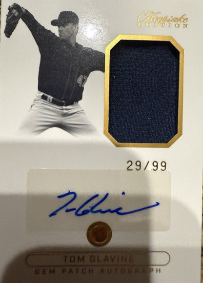 Tom Glavine Keepsake Gem Patch  Auto