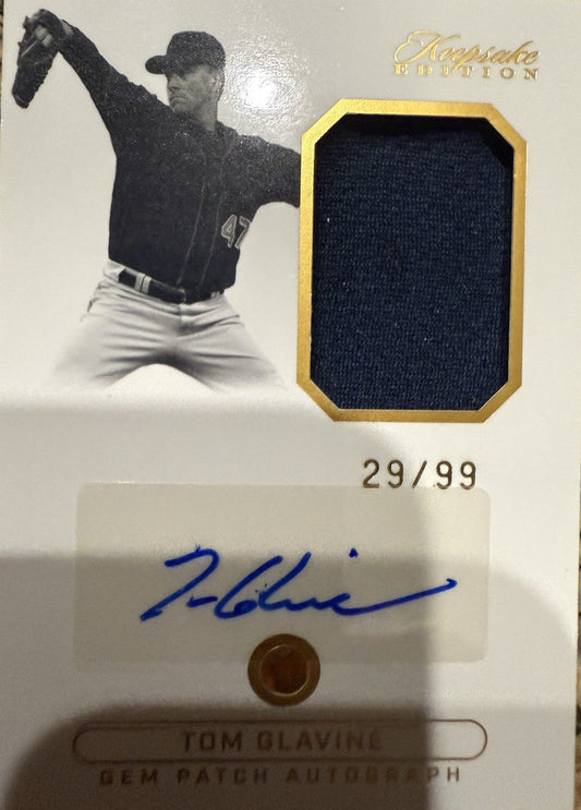 Tom Glavine Keepsake Gem Patch  Auto