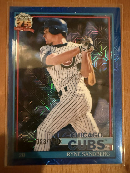 2026 Topps Series 1 Ryne Sandberg Silver Pack Mojo Blue /150 Cubs
