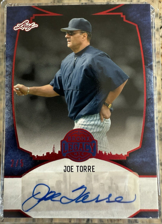 2024 Leaf A Bronx Legacy - Base Autographs Spectrum Red #BA-JT1 Joe Torre /5