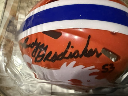Signed Broncos RANDY GRADISHAR MINI HELMET w/ "hof 24” Orange Crush