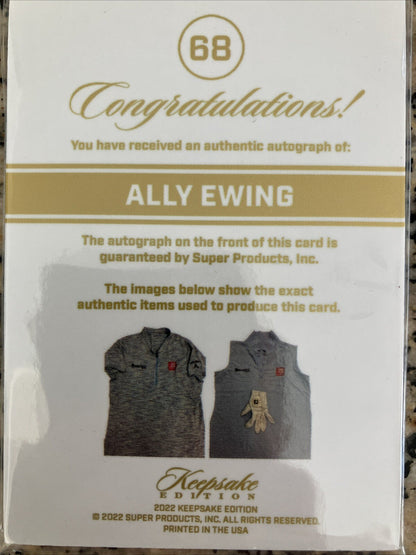 Ally Ewing Patch Auto. LPGA. Keepsake Edition Super Break