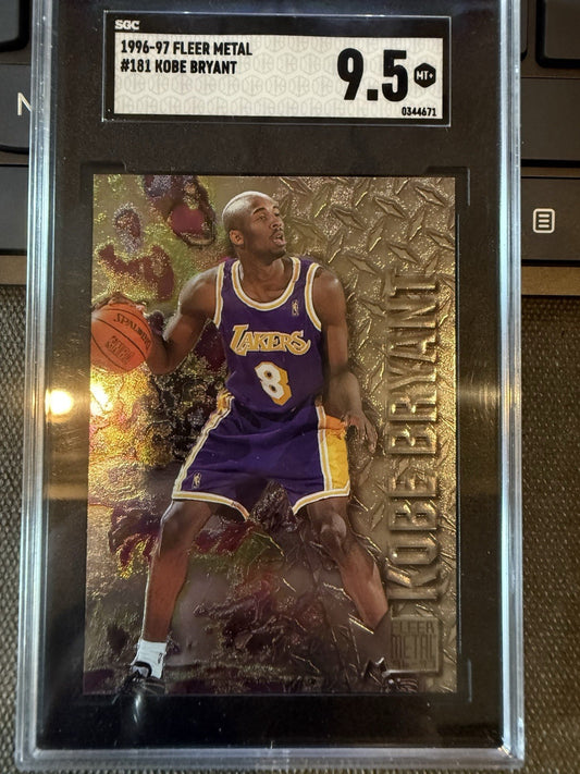 KOBE BRYANT 1996 Fleer Metal  METAL #181 RC — SGC 9.5 MINT+ — LOW POP