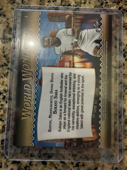 2026 Leaf World Wonders Blue /49 #1 Bukayo Saka - England - Boston MINT