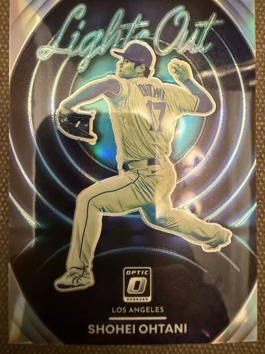 Shohei Ohtani 2022 Panini Donruss Optic Holo Prizm Lights Out Angels Dodgers