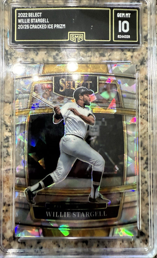 2022 Panini Select - Concourse Willie Stargell #76 Cracked Ice Prizm /25