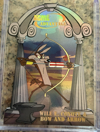 2024 Fleer Retro Looney Tunes Acme Advantage Die-Cut Wile E Coyote Bow And Arrow