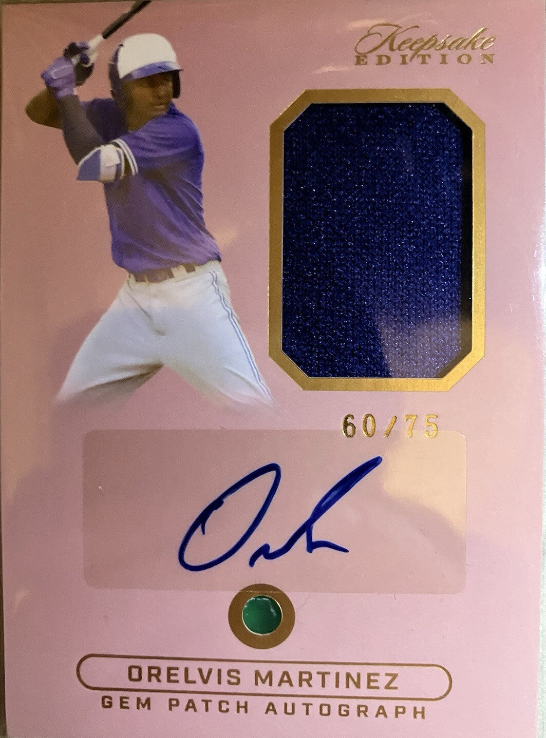 Orelvis Martinez Gem Patch Auto Card