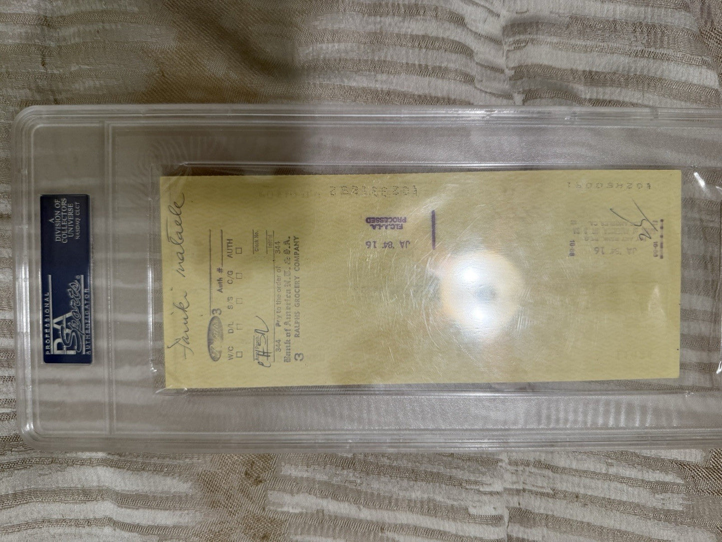 Bob Barker Signed Autograph Check Host Price is Right PSA/DNA Authentic Slabbed