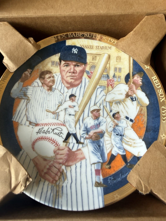 The Hamilton Collection Babe Ruth Porcelain Collector Plate Best of Baseball