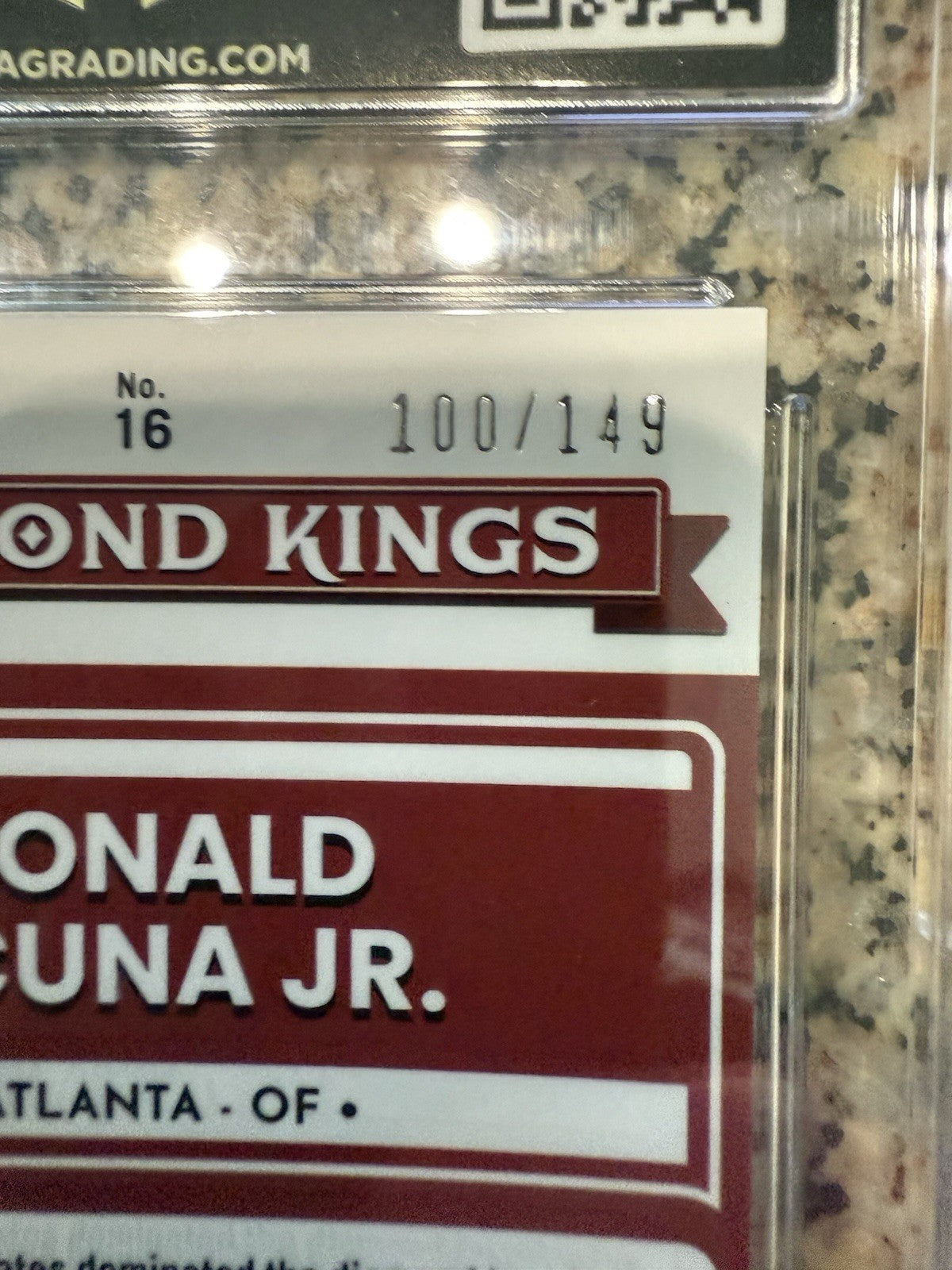2022 Panini Donruss Optic - Diamond Kings Ronald Acuña Jr. #16 Black Stars Prizm