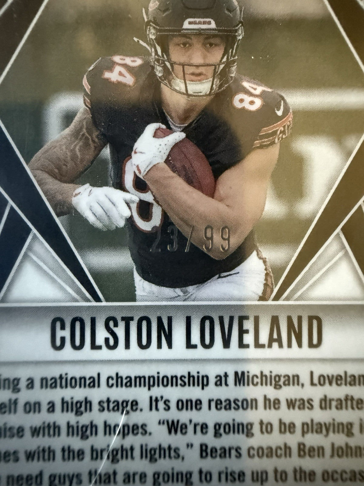 2025 Panini Phoenix #179 Colston Loveland - Red Seismic /99 RC