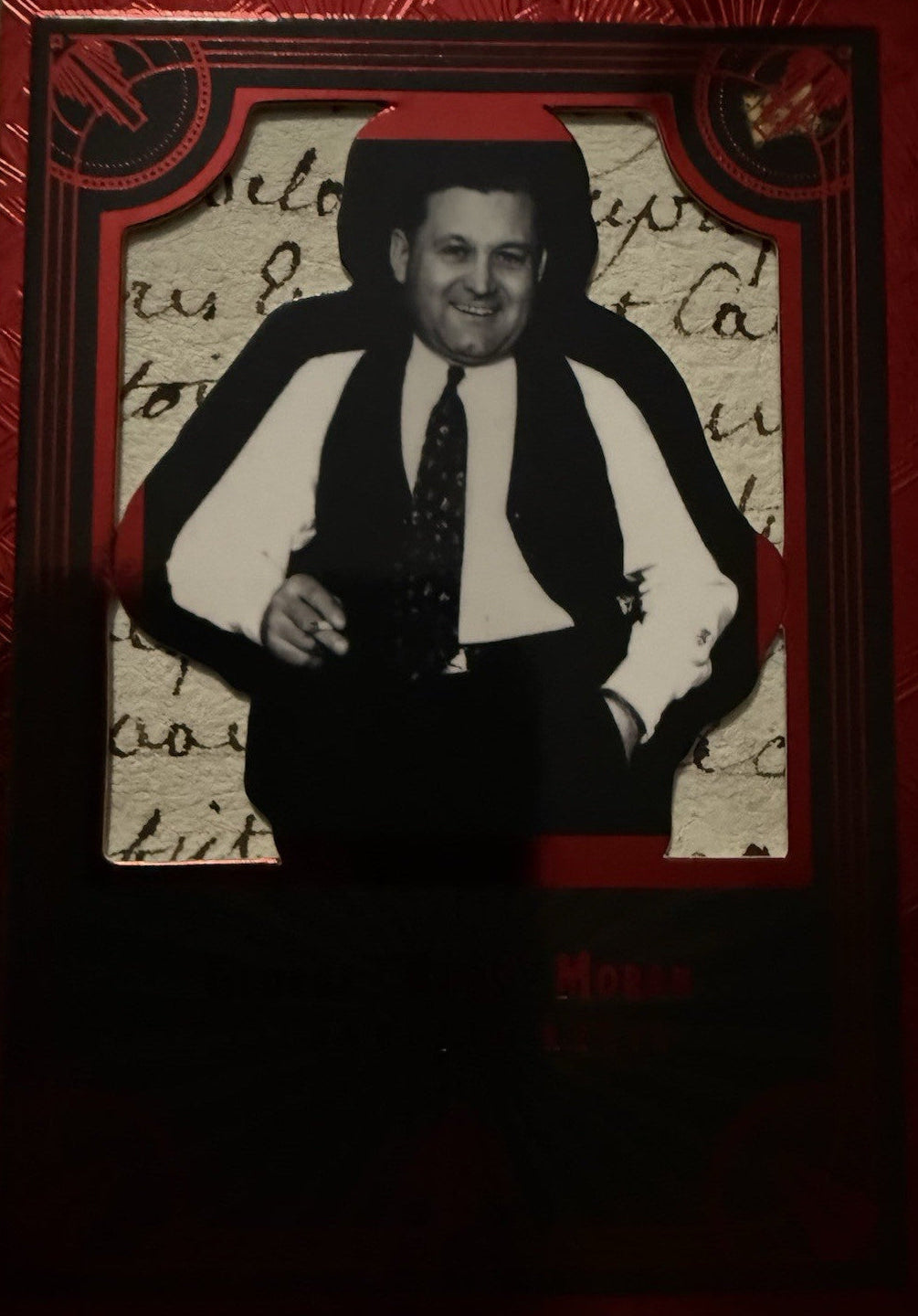 George "Bugs" Moran POTP ROARING 20'S /25 HANDWRITTEN SILHOUETTE RELIC