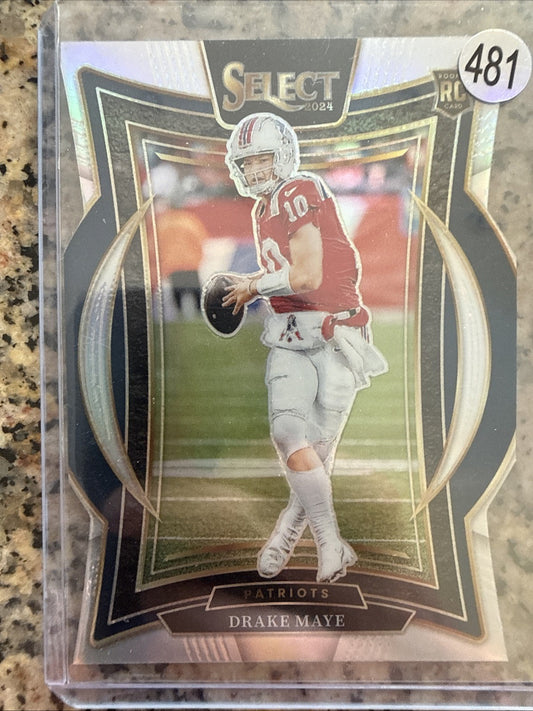 2024 Panini Select - Concourse Drake Maye #27 Silver Prizm Die-Cut (RC)
