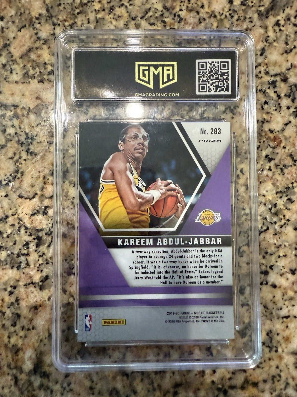 2019-20 Panini Mosaic - Hall of Fame Kareem Abdul-Jabbar #283 Reactive Orange...