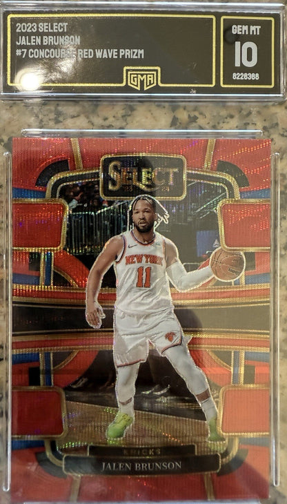 2023-24 Panini Select - Concourse Jalen Brunson #7 Red Wave Prizm