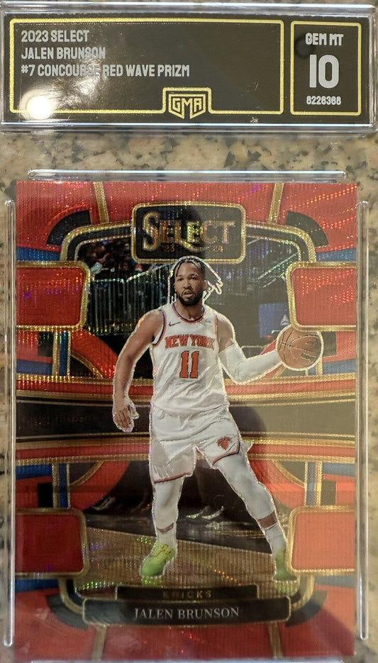 2023-24 Panini Select - Concourse Jalen Brunson #7 Red Wave Prizm