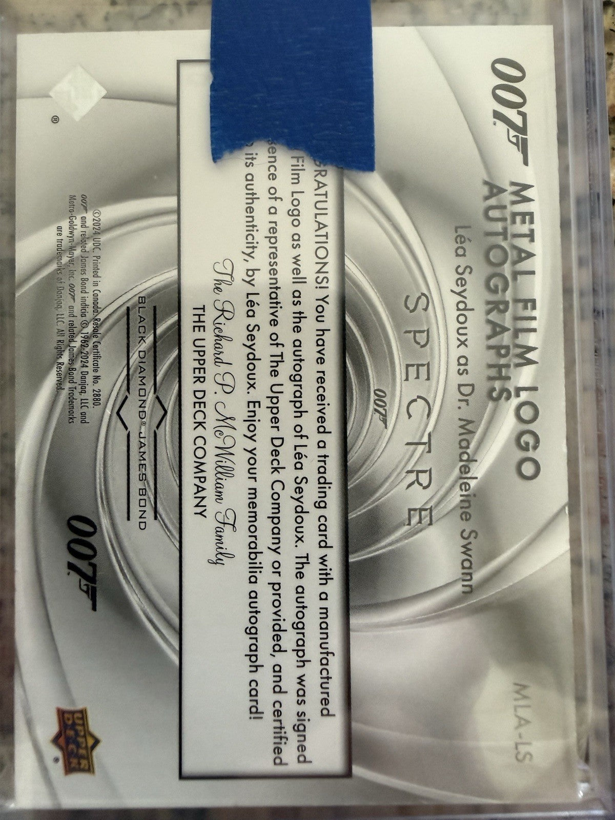 2025 James Bond Black Diamond /50 Lea Seydoux as Madeleine Swann Auto