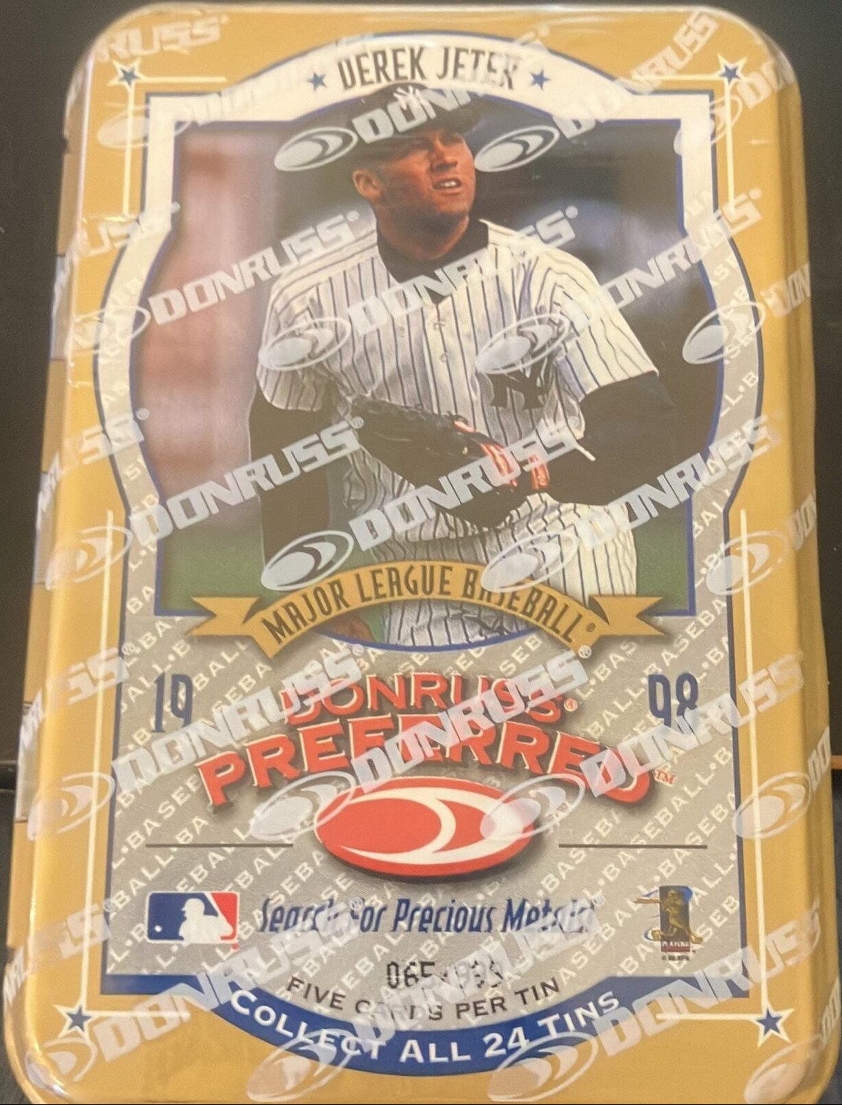 Jeter gold donruss preferred tin