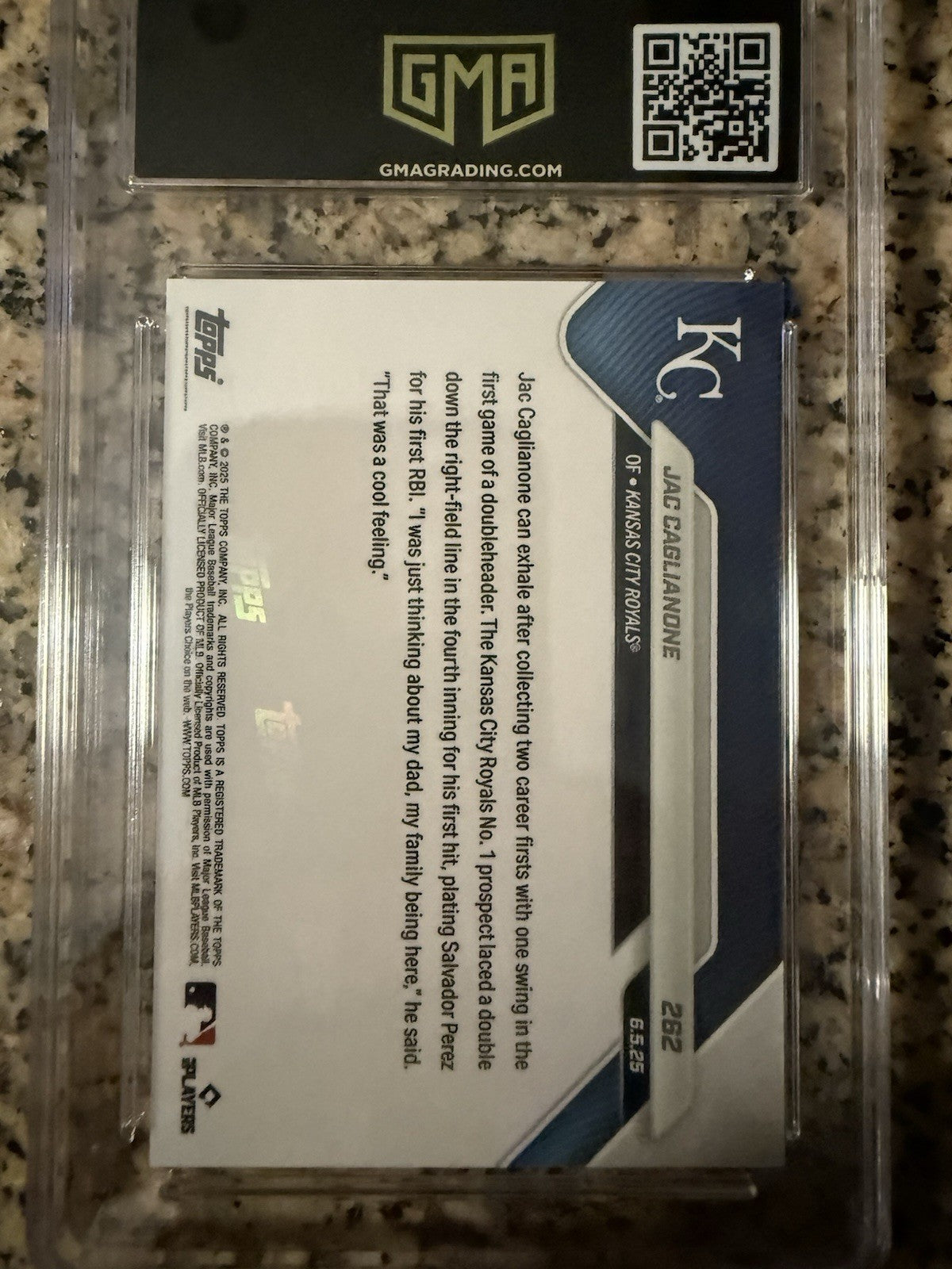 2025 Topps Now - Call-Up Jac Caglianone #262 /33728 (RC)
