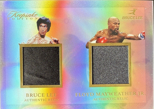 2024 KEEPSAKE Bruce Lee & Floyd Mayweather Jr AMAZING Dual Authentic Relic Patch