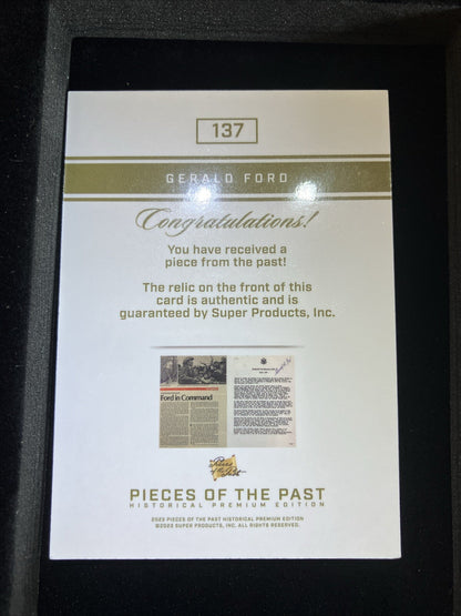 Pieces Of The Past Presidential Edition Gerald Ford 1/1 Relic