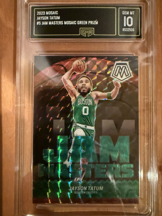 2023-24 Panini Mosaic #5 Jayson Tatum Jam Masters Mosaic Green