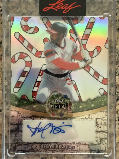 2025 Leaf Happy Holidays HAROLD BAINES AUTO 15/15 Number Match