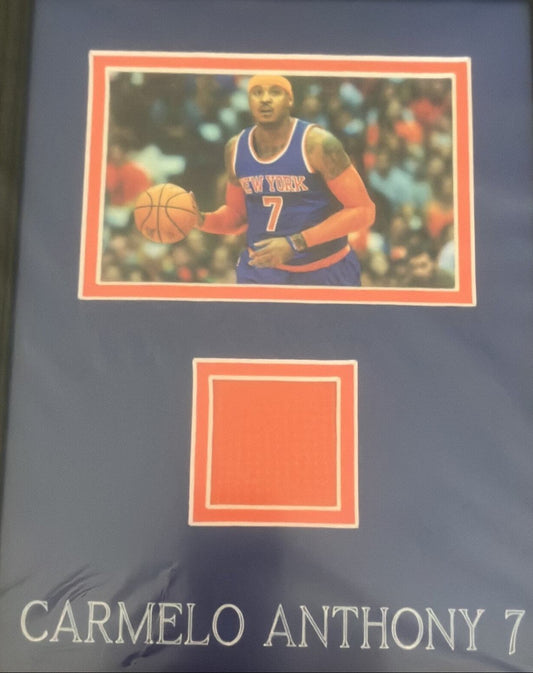 Carmelo Anthony Frame Game worn warm up swatch