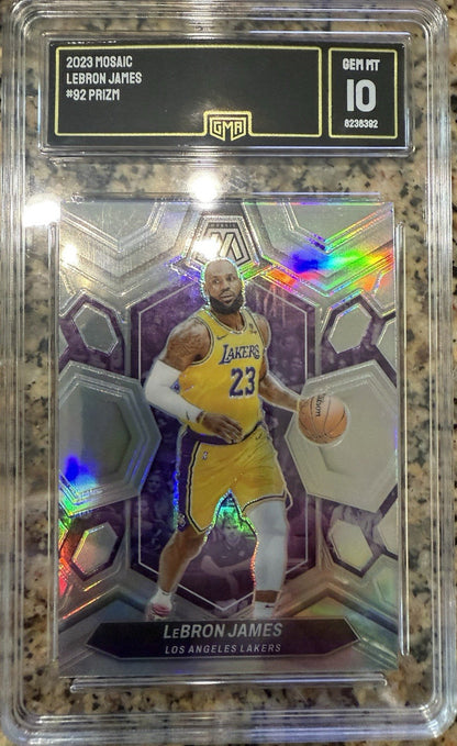 2023-24 Panini Mosaic Silver Prizm LeBron James #92 PSA 8