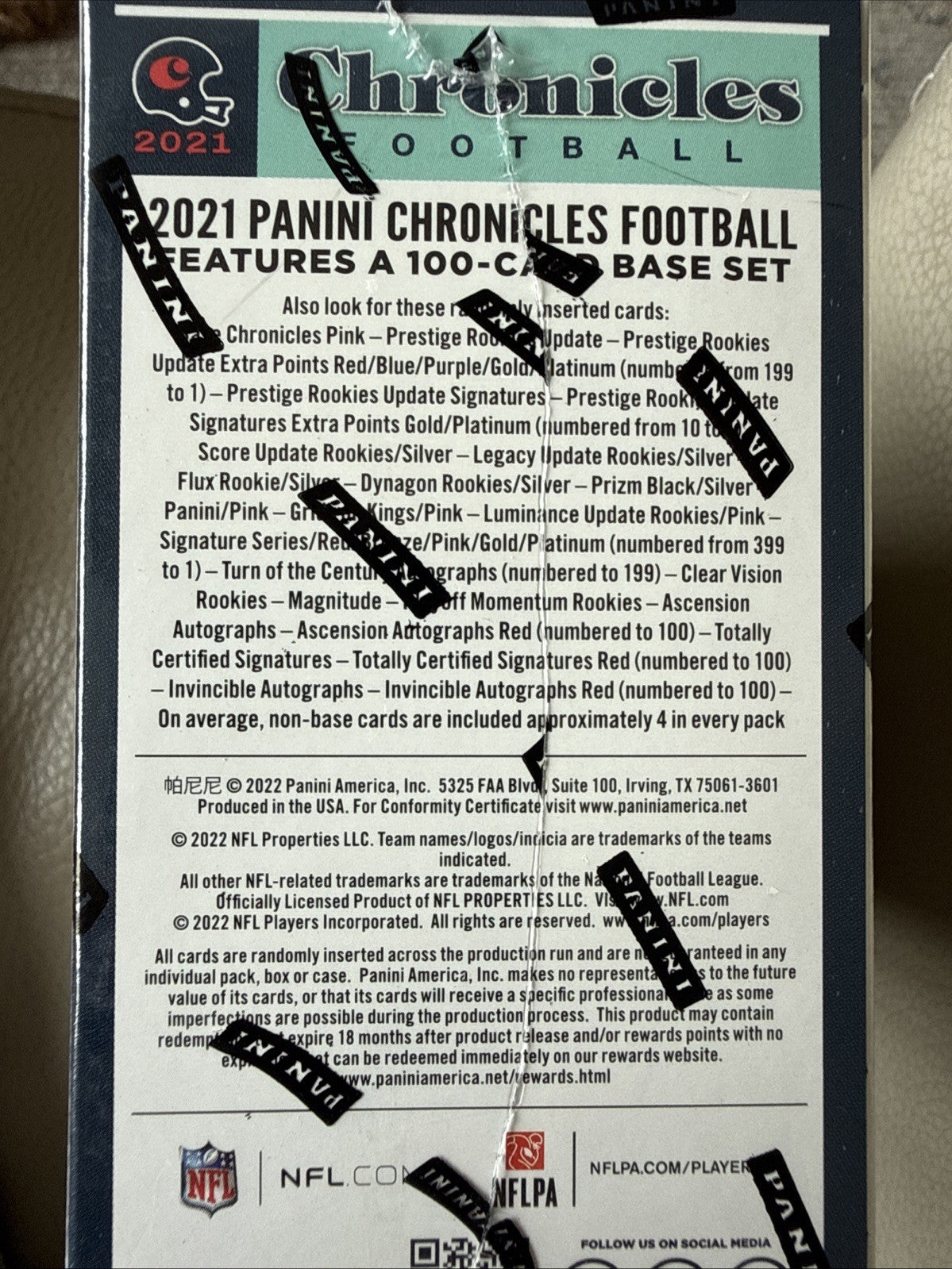 Panini 2021 Chronicles Football NFL Blaster Box 1 Box 42 Cards Base Set